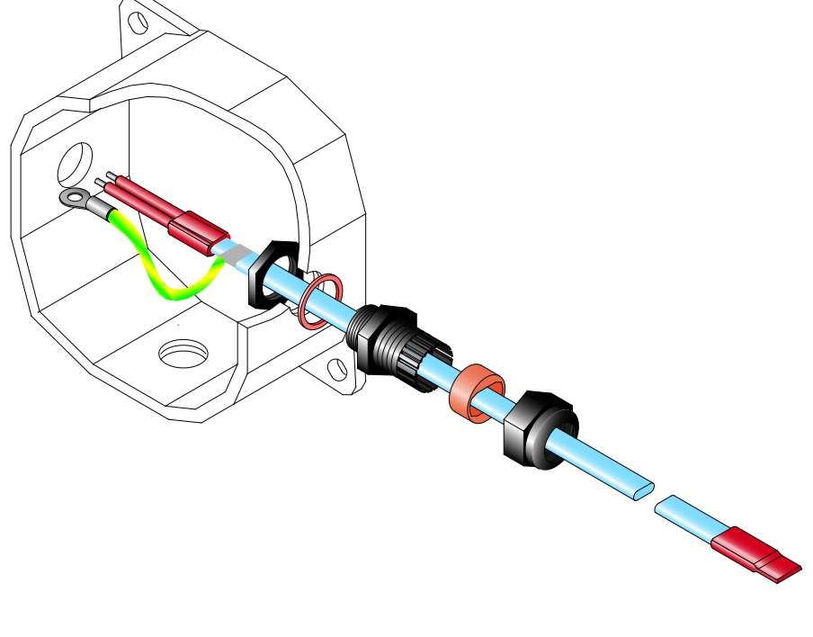 Комплект заделки UTK144 для FSM-CT/CF, FSLe-CT/CF, Gte, FLV