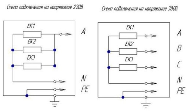 Обогреватель на схеме