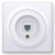 Розетка OneKeyElectro Florence компьютерная 1xRJ45 кат.5e, белая в 