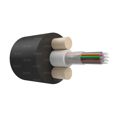 Оптический кабель NTSS Дроп-круглый, G.657.A1, 12 волокон, центральная трубка, стеклопрутки, полиэтилен, 3кН в России
