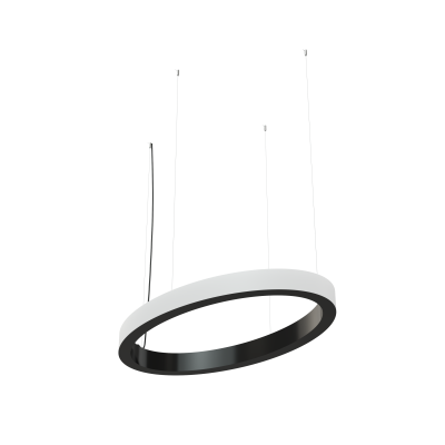 Дизайнерский светодиодный светильник Geniled Art Oval Line Outlight 600x300 h60 w60 4000К 90Ra Черный в 