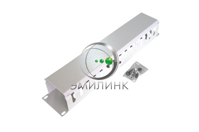 Горизонтальный кабельный органайзер с крышкой 19", 2U, глубиной 72 мм, металл, RAL 7035 в России