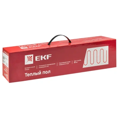 Мат нагревательный двухжильный "Уют" 5 кв. м. 750 Вт EKF в  Мат нагревательный двухжильный "Уют" 5 кв. м. 750 Вт EKF в