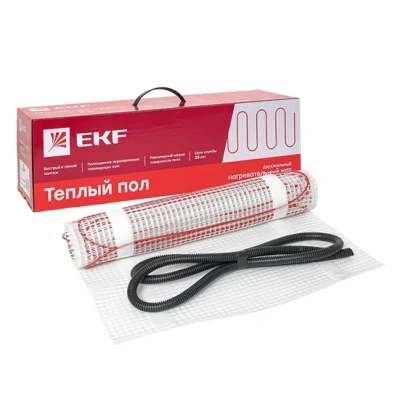 Мат нагревательный двухжильный "Уют" 3 кв. м. 450 Вт EKF в  Мат нагревательный двухжильный "Уют" 3 кв. м. 450 Вт EKF в