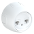 Розетка OneKeyElectro Rotondo компьютерная 2xRJ45 кат.5e, белая в 