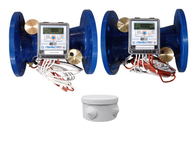 Общедомовый теплосчетчик Ду100 RS-485 + 2 имп. входа, qp=60 м3/ч, 105°C в 