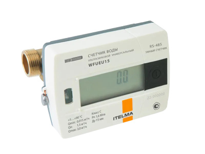 Счетчик воды универсальный ультразвуковой WFUEU 20.С-R с интерфейсом RS-485, класс точности С, ДУ20 в 