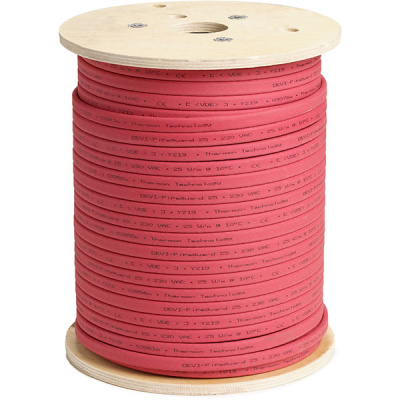 Саморегулирующийся греющий кабель DEVI-Pipeguard™ 25 красный (катушка ~720м) (B) в России