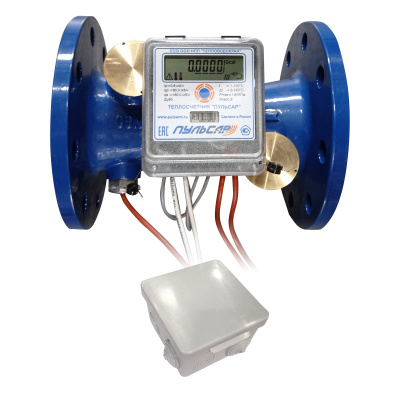 Общедомовый теплосчетчик Ду80 RS-485 + 3 имп. входа, qp=80 м3/ч, обратный, 150°C в 