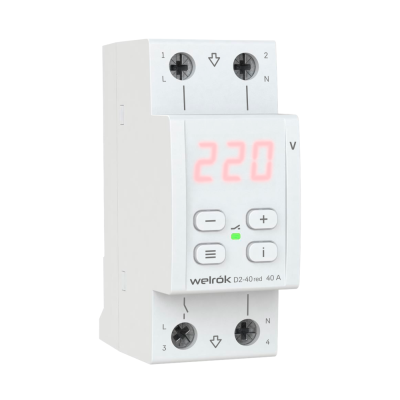 Реле напряжения Welrok D2-40 red в 
