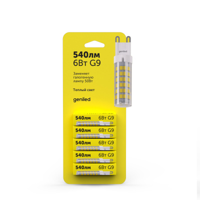 Светодиодная лампа Geniled G9 6Вт 2700К в 