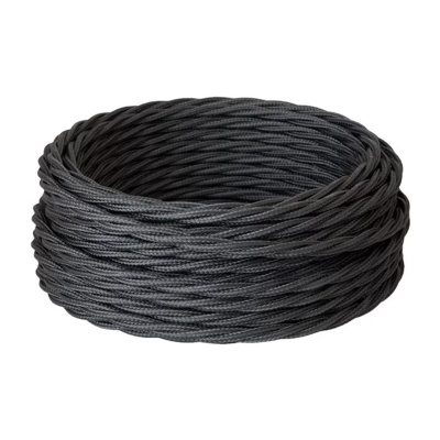 Ретро провод силовой Retro Electro, 3x2.5, чёрный, 50м, бухта в 