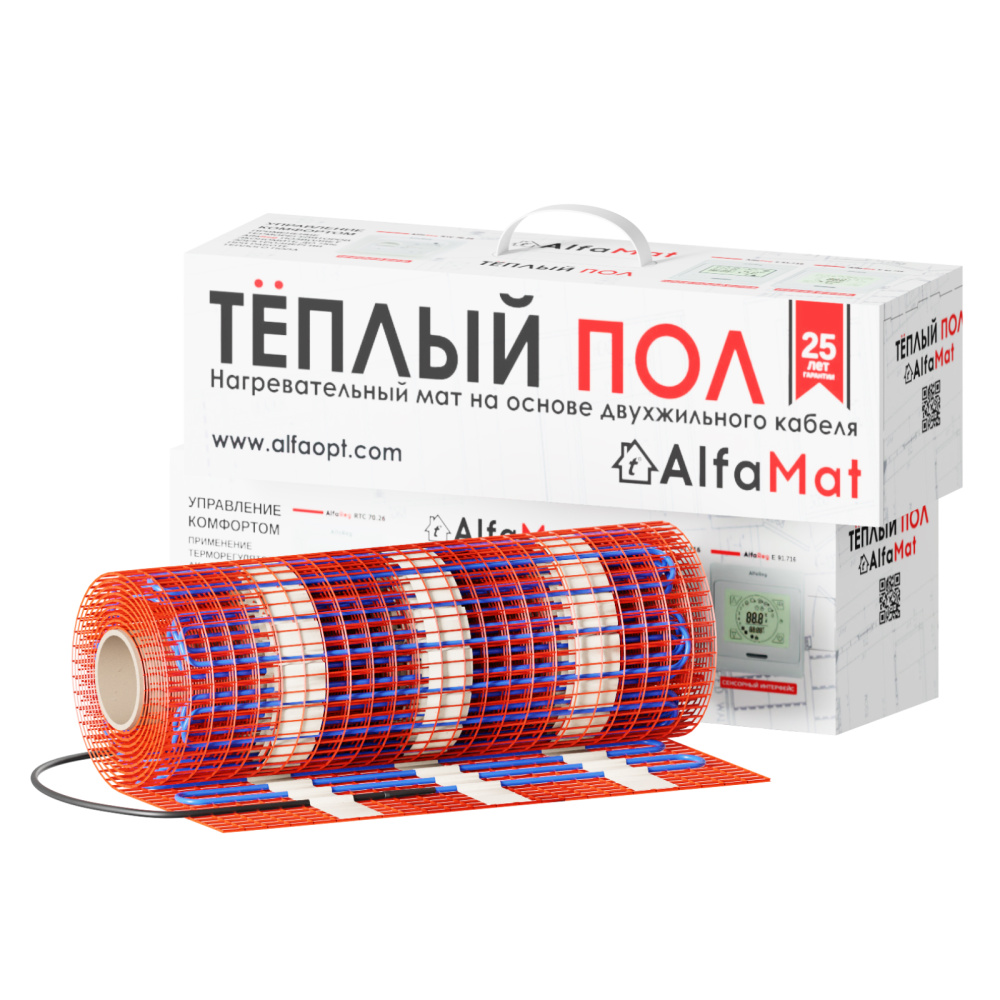 AlfaMat-150 (1,5 м²) нагревательный мат для теплого пола в #REGION_NAME_DECLINE_PP#