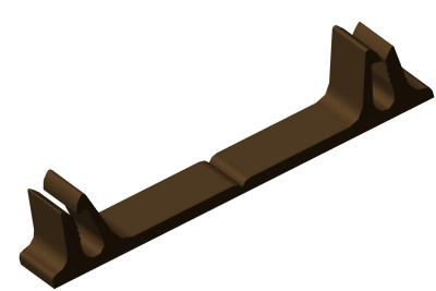 Зажим крепежный КМ/К-2, коричневый RAL 8016 в  Зажим крепежный КМ/К-2, коричневый RAL 8016 в