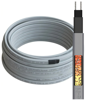 Саморегулирующийся греющий кабель 18RoofMate2, бухта 100 метров в 