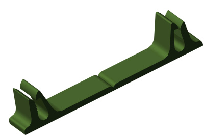 Зажим крепежный КМ/К-2, зеленый RAL 6002 в 