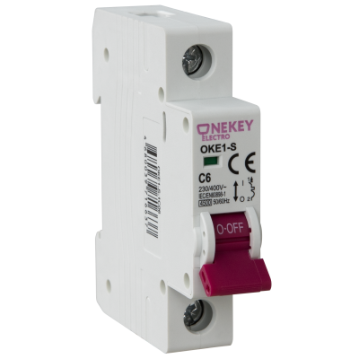 Автоматический выключатель OneKeyElectro 1P 4,5kA C-6A 1M в  Автоматический выключатель OneKeyElectro 1P 4,5kA C-6A 1M в