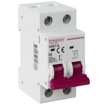 Автоматический выключатель OneKeyElectro 2P 4,5kA С-63A 2M в  Автоматический выключатель OneKeyElectro 2P 4,5kA С-63A 2M в