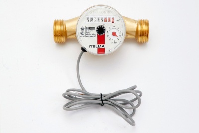 Счетчик горячей воды WFW24.E130-3-B-L-01-IP68 с импульсным выходом ГЕРКОН, вес импульса =1 л, ДУ20 в 