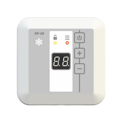 Терморегулятор для систем антиобледенения и снеготаяния встраиваемый ТР-13 с датчиком AS-10, белый в 