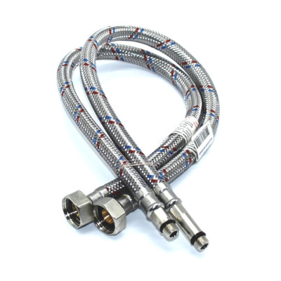 Подводка для смесителя FIT HT91003 1/2 Мх10х18 и Мх10х35 100см пара в  Подводка для смесителя FIT HT91003 1/2 Мх10х18 и Мх10х35 100см пара в