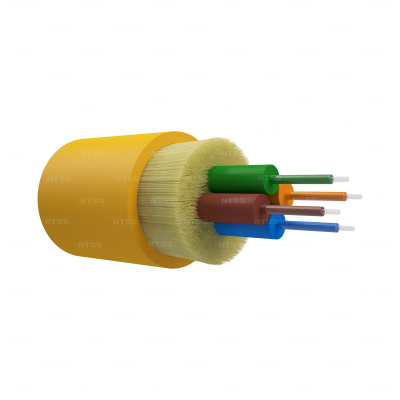 Оптический кабель распределительный, OS2, 9/125, 4 волокна, LSZH, желтый в России