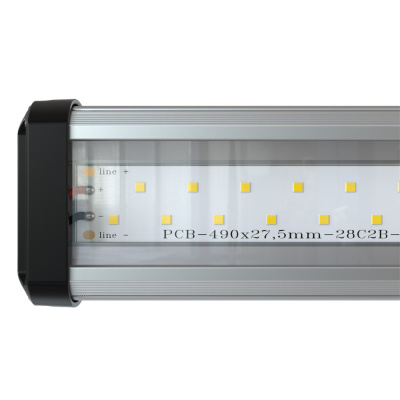 Светодиодный светильник PromLed Т-Линия Компакт 40 1000мм Эко 36-48V AC/DC 3000К Прозрачный в 