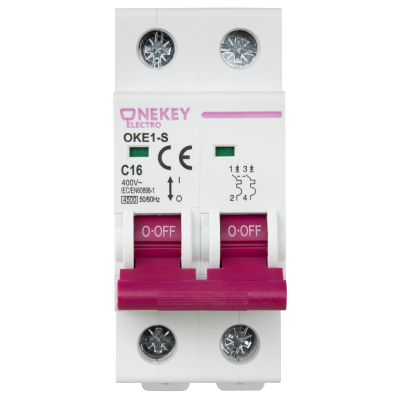 Автоматический выключатель OneKeyElectro 2P 4,5kA С-63A 2M в  Автоматический выключатель OneKeyElectro 2P 4,5kA С-63A 2M в