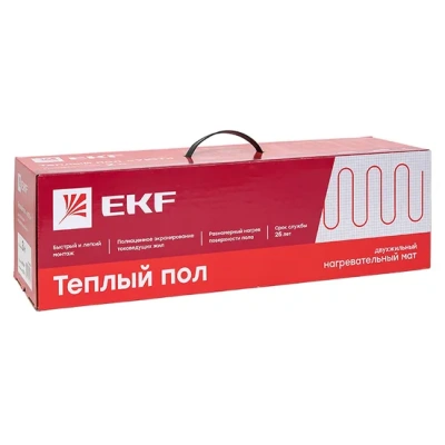 Мат нагревательный двухжильный "Уют" 3 кв. м. 450 Вт EKF в  Мат нагревательный двухжильный "Уют" 3 кв. м. 450 Вт EKF в