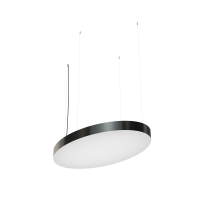 Дизайнерский светодиодный светильник Geniled Art Oval 600x300 h80 4000К 90Ra Черный в 