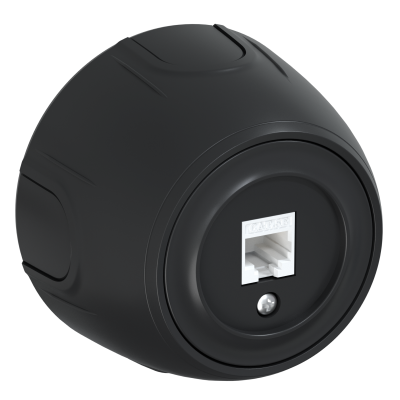 Розетка OneKeyElectro Rotondo компьютерная 1xRJ45 кат.5e, черная в 