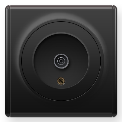 Розетка OneKeyElectro Florence антенная TV, черная в 