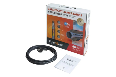 Комплект саморегулирующегося греющего кабеля PipeMate 25Вт/м 15м в 