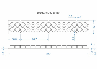 Модуль Brillare: SMD3030*30-247x42 в 