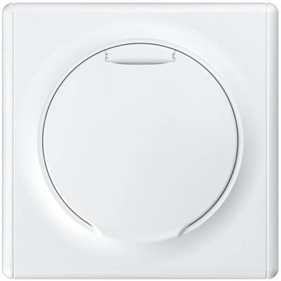 Розетка электрическая OneKeyElectro Florence с крышкой, с заземлением, винтовые контакты, белая в 