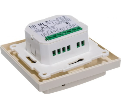 Терморегулятор для теплого пола DEVIreg™ Touch с комбинацией датчиков, бежевый, 16А в  Терморегулятор для теплого пола DEVIreg™ Touch с комбинацией датчиков, бежевый, 16А в