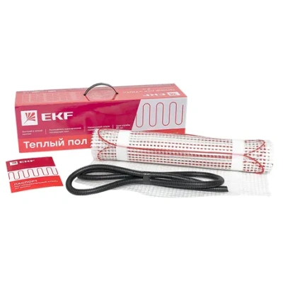 Мат нагревательный двухжильный "Уют" 3 кв. м. 450 Вт EKF в  Мат нагревательный двухжильный "Уют" 3 кв. м. 450 Вт EKF в