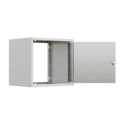 19'' Настенный телекоммуникационный шкаф NTSS LIME 18U 550×450×900 мм, стеклянная дверь, боковые стенки не съемные, разобранный, серый RAL 7035 в России