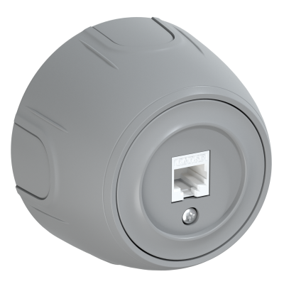 Розетка OneKeyElectro Rotondo компьютерная 1xRJ45 кат.5e, серая в 