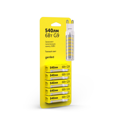 Светодиодная лампа Geniled G9 6Вт 2700К в 