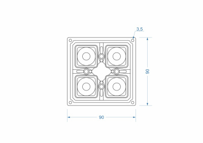 Модуль Brillare: SMD5050*4-75x75 (v2) в 