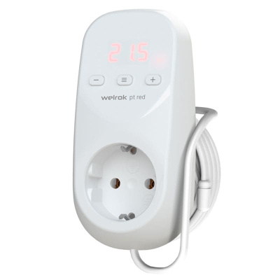 Терморегулятор для обогревателей Welrok pt 2m red (в розетку) в 