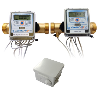 Общедомовый теплосчетчик Ду25 M-Bus + 2 имп. входа, qp=6 м3/ч, 105°C в 