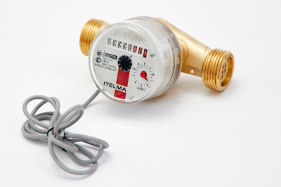 Счетчик горячей воды WFW24.E130-3-B-L-01-IP68 с импульсным выходом ГЕРКОН, вес импульса =1 л, ДУ20 в 