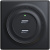 Розетка OneKeyElectro Florence USB двойная, с подсветкой, черная в 