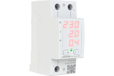 Реле напряжения с контролем тока и мощности Welrok VIP-32 red в  Реле напряжения с контролем тока и мощности Welrok VIP-32 red в