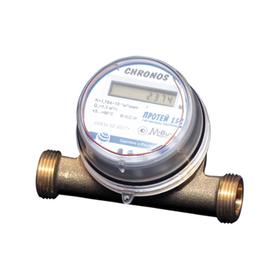 Счетчик воды универсальный электронный Chronos Meter “ПРОТЕЙ” ДУ15, класс B, WM-BUS, (110ММ) в России
