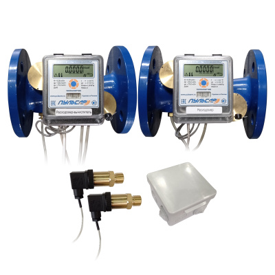 Общедомовый теплосчетчик Ду50 M-Bus + 2 имп. входа, qp=35 м3/ч, 2 датчика давления, 105°C в 