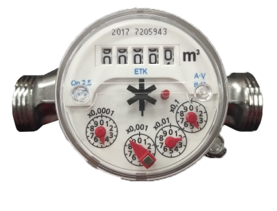 Счетчик воды ETK-N-AM, 40°C, DN 20, Qn 2,5, L 130 mm, G1"B, без присоединителей в России