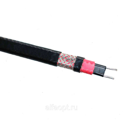Саморегулирующийся греющий кабель низковольтный 17LW-CF 24В в 